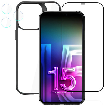 Чохол скло екран лінзи для iPhone 15 Pro Max Set 3mk Comfort Set 4в1 чехол лінзи загартовані