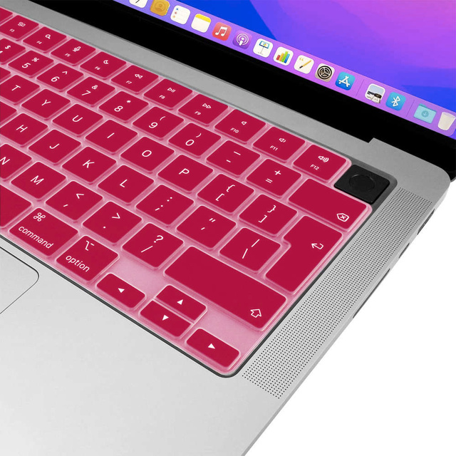 Силіконовий чохол-клавіатура Alogy для Apple Macbook Pro 14/16 M1 2021 Pink