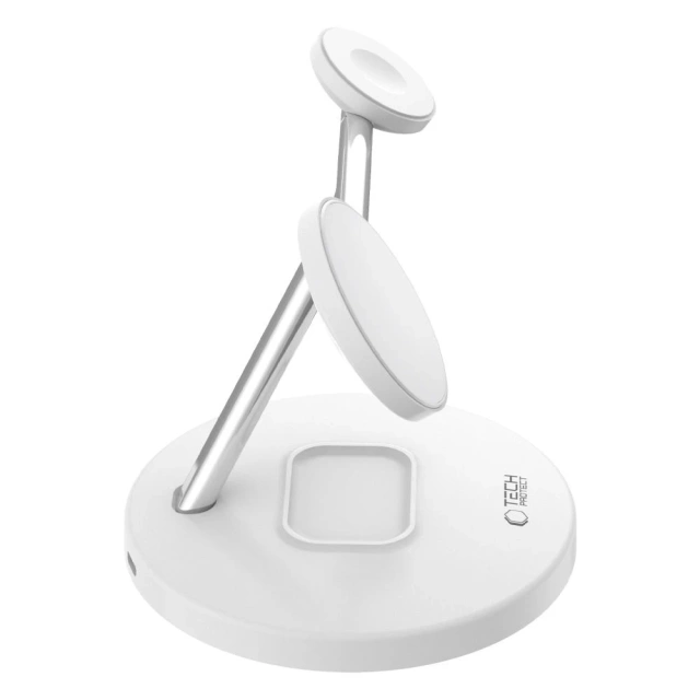 QI15W-A35 IN1 Магнітний бездротовий зарядний пристрій MagSafe для iPhone, Airpods, Apple Watch White