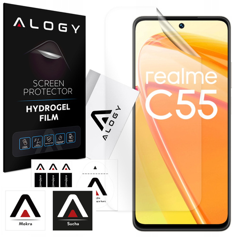 Гідрогелева плівка для екрану телефону Realme C55 Alogy Hydrogel Film