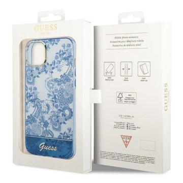 "Etui Guess GUHCP14MHGPLHB do Apple iPhone 14 Plus 6,7\" niebieski/modré pevné puzdro Porcelain Collection"