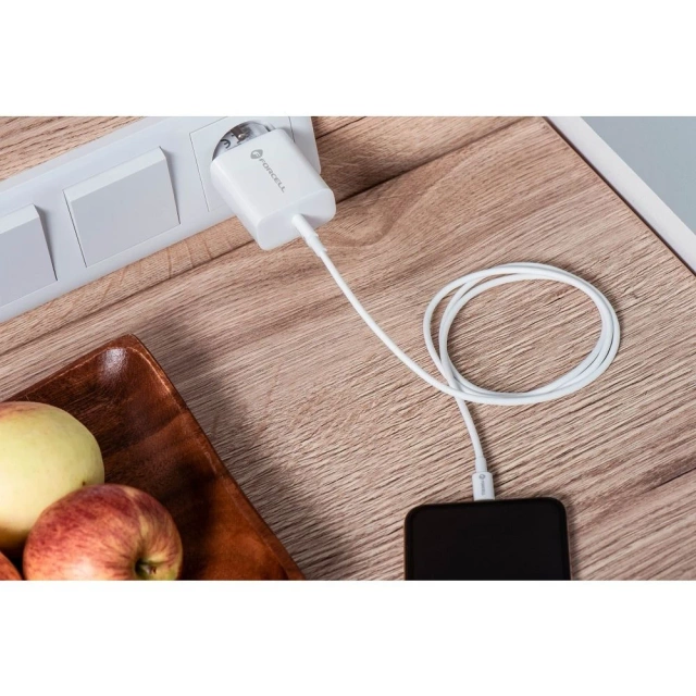Nabíječka Forcell 20W USB-C PD QC 4.0 Lightning kabel pro iPhone 12 13 14