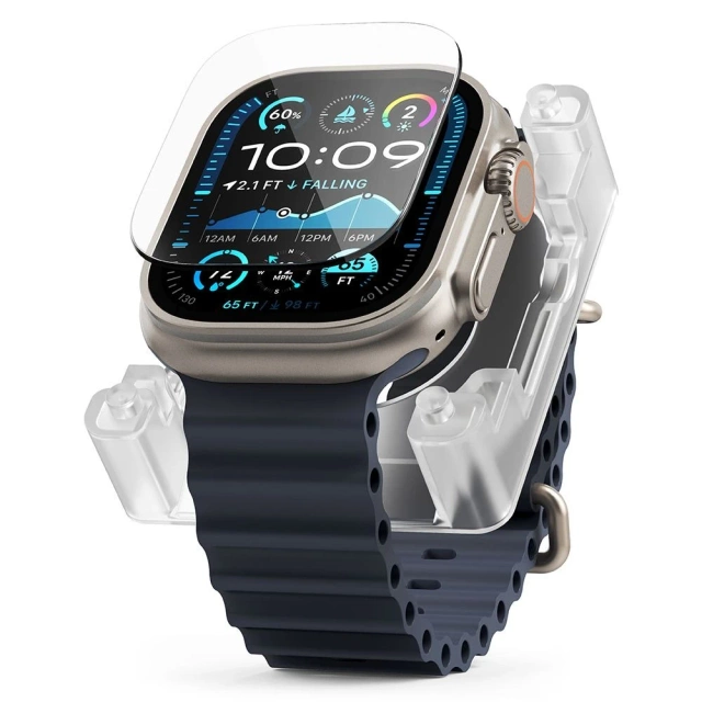Szkło hartowane na Apple Watch Ultra 1/2 49 mm Ringke Easy Slide Clear