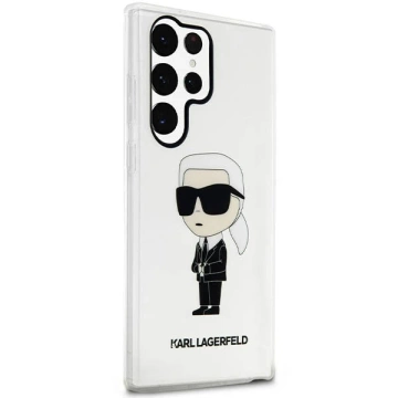 Etui ochronne na telefon Karl Lagerfeld KLHCS23LHNIKTCT do Samsung Galaxy S23 Ultra S918 transparent hardcase Ikonik Karl Lagerfeld