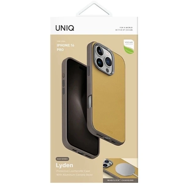 Etui do iPhone 16 Pro UNIQ Lyden DS Żółto-szare MagSafe