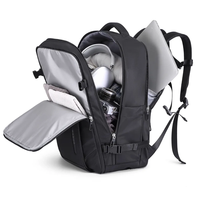 Bange Waterproof Backpack for Laptop 15.6" City Travel 45x30x16 cm for Work Airplane Men's Women's with USB Port Black
