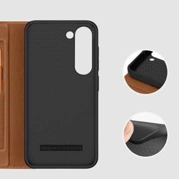Захисний чохол Dux Ducis Skin X2 для Samsung Galaxy S23 фліп кейс гаманець підставка коричневий
