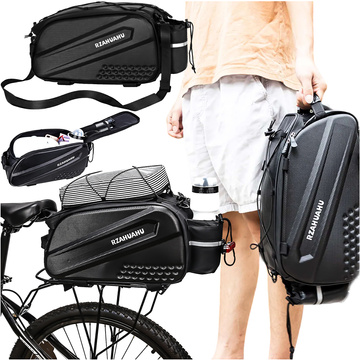Bicycle pannier bag for bicycle rear trunk 12l, black