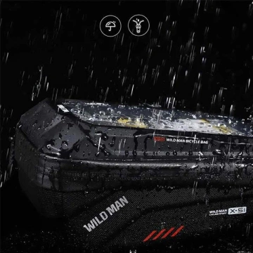 Чохол/тримач для велосипеда WILDMAN XS1 рамка кошика чорний/чорний