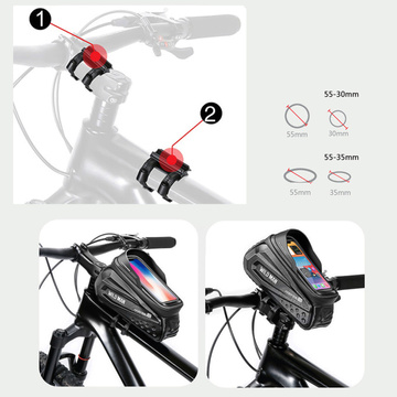 Велосипедна сумка Wildman Front Frame Bicycle Bag ES10X handlebar holder for phone 1.2l Black