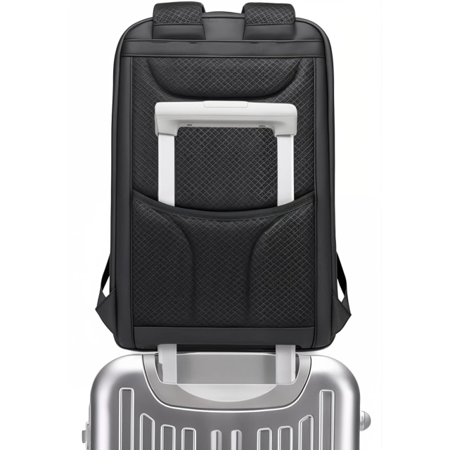 Bange Waterproof Backpack Laptop Bag 15.6" City Travel 48x31x16 cm for Work School Plane Men's Women's with USB Port Black