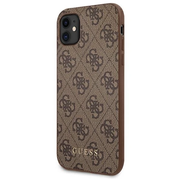 Etui Guess GUHCN61G4GFBR für iPhone 11 6,1" Hartschale 4G Metal Gold Logo