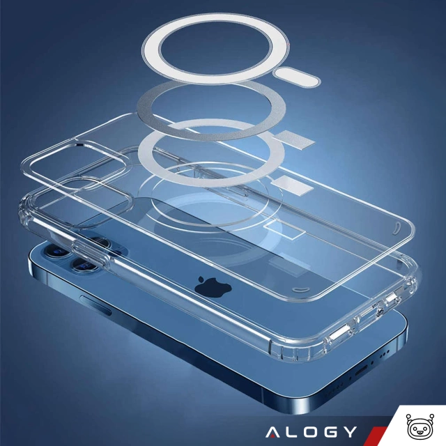 Puzdro MagSafe Alogy Ultra Slim Mag Case pre iPhone 12 / Pro Qi Chargers Transparent