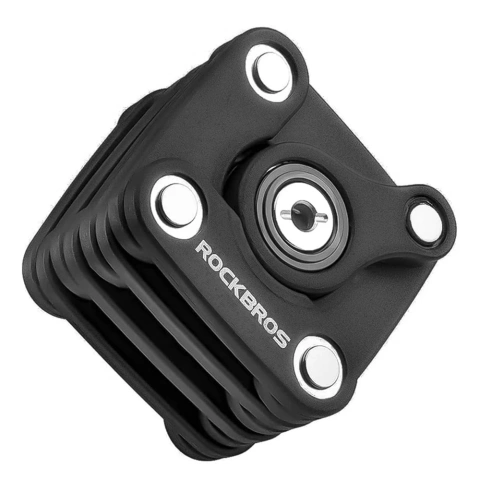 Skladací zámok na bicykel Rockbros WD795 - čierny