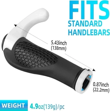 Sada držáků na kolo Rockbros BT1007W s rohy – bílá