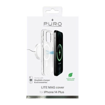 Pouzdro Pure LITEMAG pro iPhone 14 Plus MagSafe IPC1467LITEMAGTR průhledné pouzdro