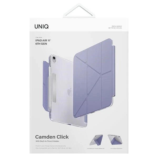 Etui Ochronne do iPad Air 11" (2024) UNIQ Camden Click Fioletowe
