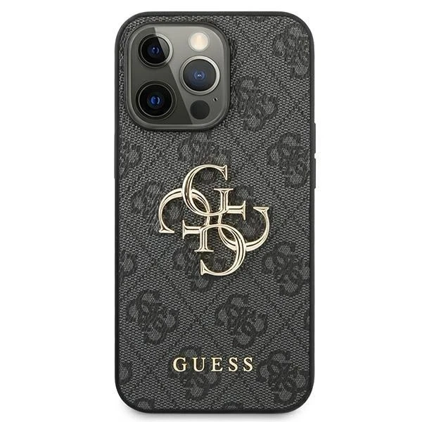 Etui Guess GUHCP13L4GMGGR für Apple iPhone 13 Pro / 13 6,1" szary/grey hardcase 4G Big Metal Logo