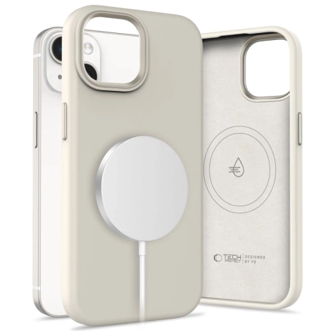 Etui do iPhone 14 Tech-Protect Silicone Pure MagSafe Latte