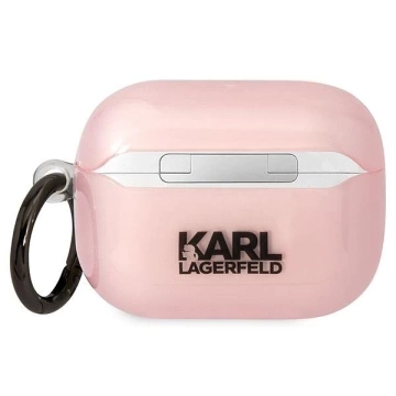 Protective case for headphones Karl Lagerfeld for Airpods Pro cover pink/pink Ikonik Choupette