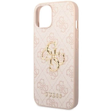Guess GUHCP15S4GMGPI case for iPhone 15 6.1" pink/pink hardcase 4G Big Metal Logo
