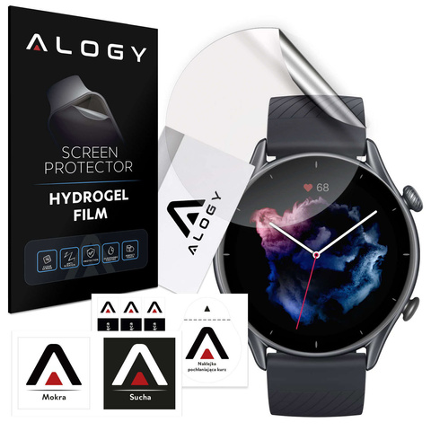Alogy Hydrogel Hydrogel ochranná fólie pro chytré hodinky pro Xiaomi AmazFit GTR 3 Pro