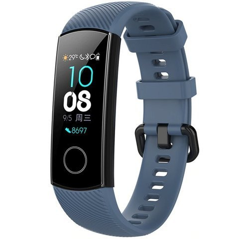 Remienok z mäkkej gumy Alogy pre Honor Band 4/5 Graphite