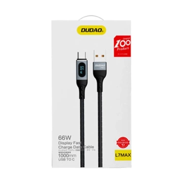 Dudao USB kabel - USB Typ C rychlé nabíjení PD 66W černý (L7Max)