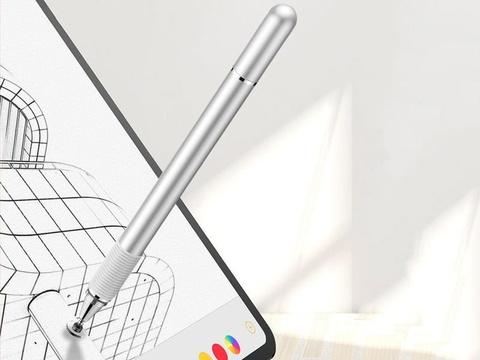 Screen Stylus 2in1 Precision Pen Baseus Haushaltsstift Silber