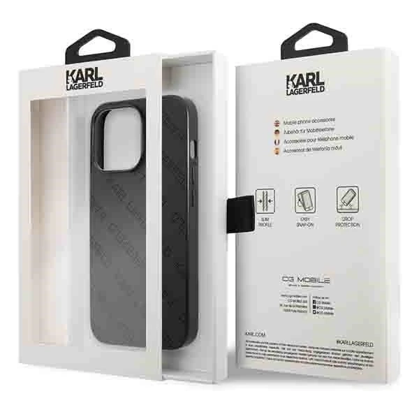 Etui Karl Lagerfeld KLHCP13LPTLK pro iPhone 13 Pro / 13 6,1" pevný obal Perforated Allover