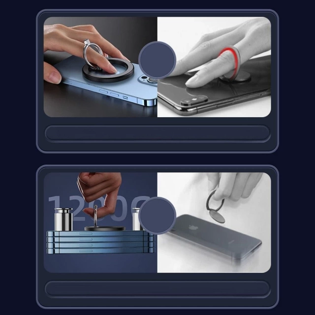 Joyroom multifunction set magnetic car holder ring phone stand black (JR-ZS294)