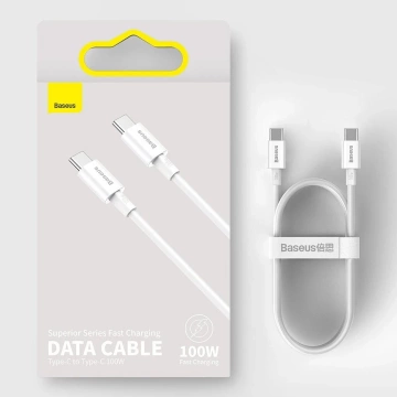 Baseus Superior kabel USB Type C - USB Type C kabel rychlé nabíjení Quick Charge / Power Delivery / FCP 100W 5A 20V 1m černý (CATYS-B01)