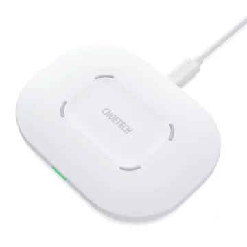 Choetech Qi bezdrátová nabíječka 15W kabel USB - USB Typ C 1m bílý (T550-F-V2)