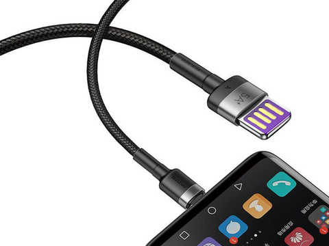 Kábel Baseus Cafule HW QC USB-C Typ C 40W 5A 1M sivá čierna