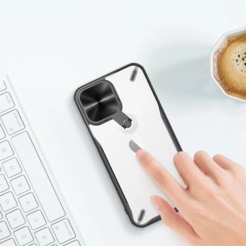 Nillkin Cyclops Case durable case with camera cover and foldable stand for iPhone 13 Pro black