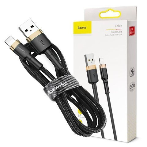 Кабель Baseus Cafule USB Lightning для iPhone iPad iPod 2A 3 м злотих