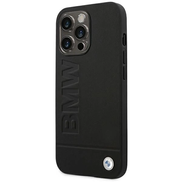Etui BMW BMHCP14LSLLBK do iPhone 14 Pro 6,1" Leather Stamp