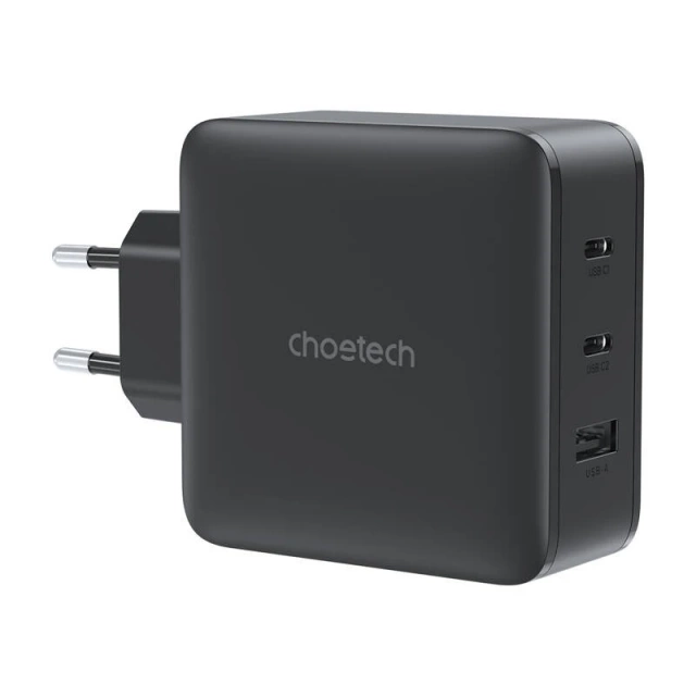 Зарядний пристрій Choetech PD8005 GaN 100 Вт 2x USB-C USB-A чорного кольору