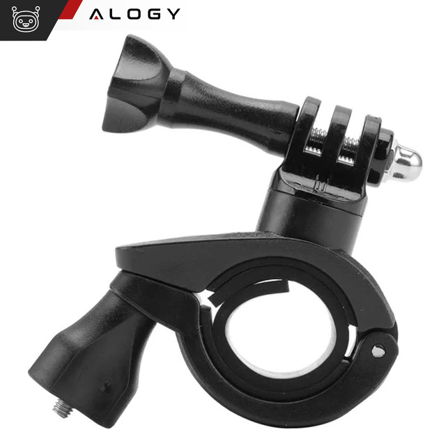 Držák na kolo pro GoPro Hero 12 11 10 9 8 7 DJI Action SJ7 SJ6 Kamera na řídítka Motocykl Bicycle Alogy Swivel Black