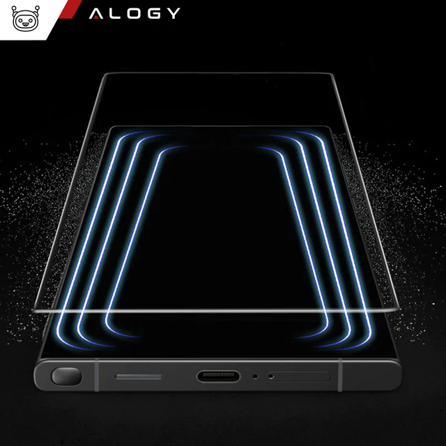 Загартоване скло для Alogy Full Glue case friendly case для Samsung Galaxy S24 Ultra Black