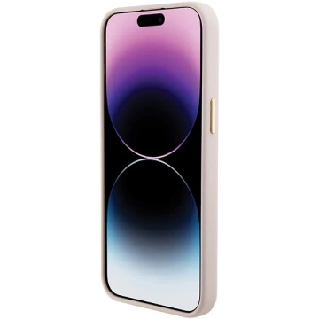 Guess GUHCP15XM4DGPP pouzdro pro iPhone 15 Pro Max 6,7" růžové/růžové pevné pouzdro Silikonové Logo Strass 4G