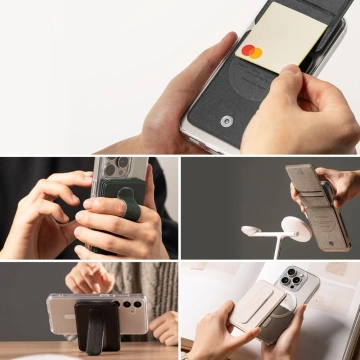 Pouzdro na karty Ringke s posuvným uchycením MagSafe, černé, univerzální