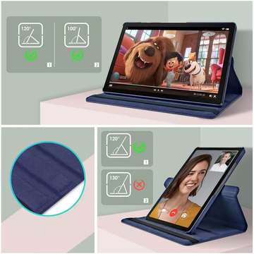 Case for Samsung Galaxy Tab A9 Plus 2023 11" (X210/X215/X216) Rotatable Cover Tablet Flip Cover Case Alogy Navy Blue