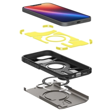 Case for iPhone 16E Spigen Tough Armor Mag MagSafe Gunmetal