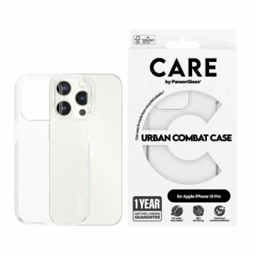 Etui do iPhone 15 Pro CARE by PanzerGlass Urban Combat Case Przezroczysty