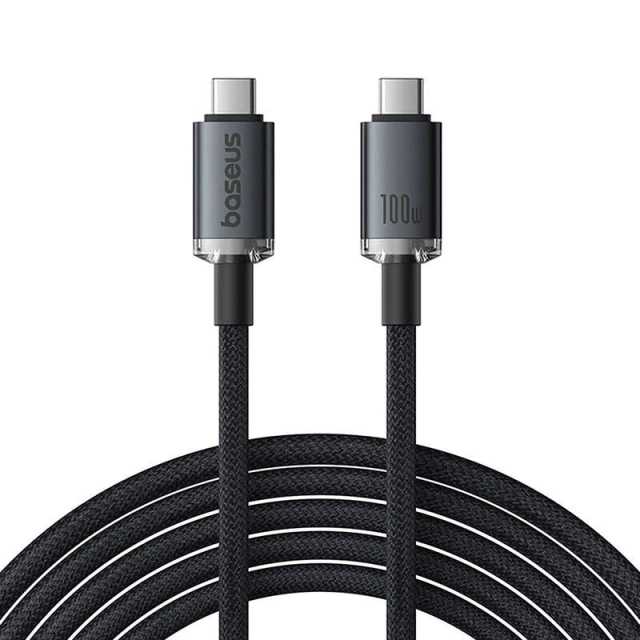 Baseus Crystal Shine 100W USB-C to USB-C Cable, 1.5m 20Gb (Black)