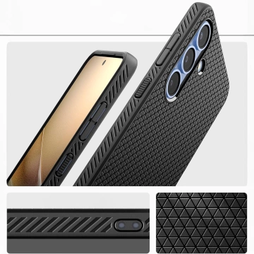 Захисний чохол Spigen Liquid Air для Samsung Galaxy S25, матовий, чорний