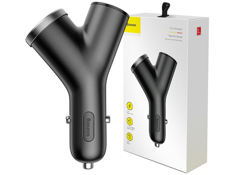 Autonabíjačka Baseus Y 3,4A, 2x USB port zapaľovača