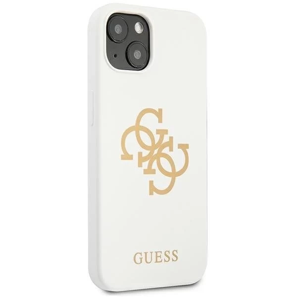 Guess GUHCP13SLS4GGWH iPhone 13 mini 5,4" bílé/bílé pevné pouzdro silikonové 4G logo