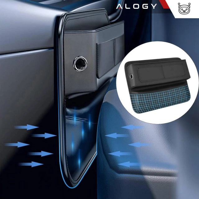 Auto-Organizer für das Auto zwischen den Sitzen Alogy Car Front Seat Storage Box schwarz